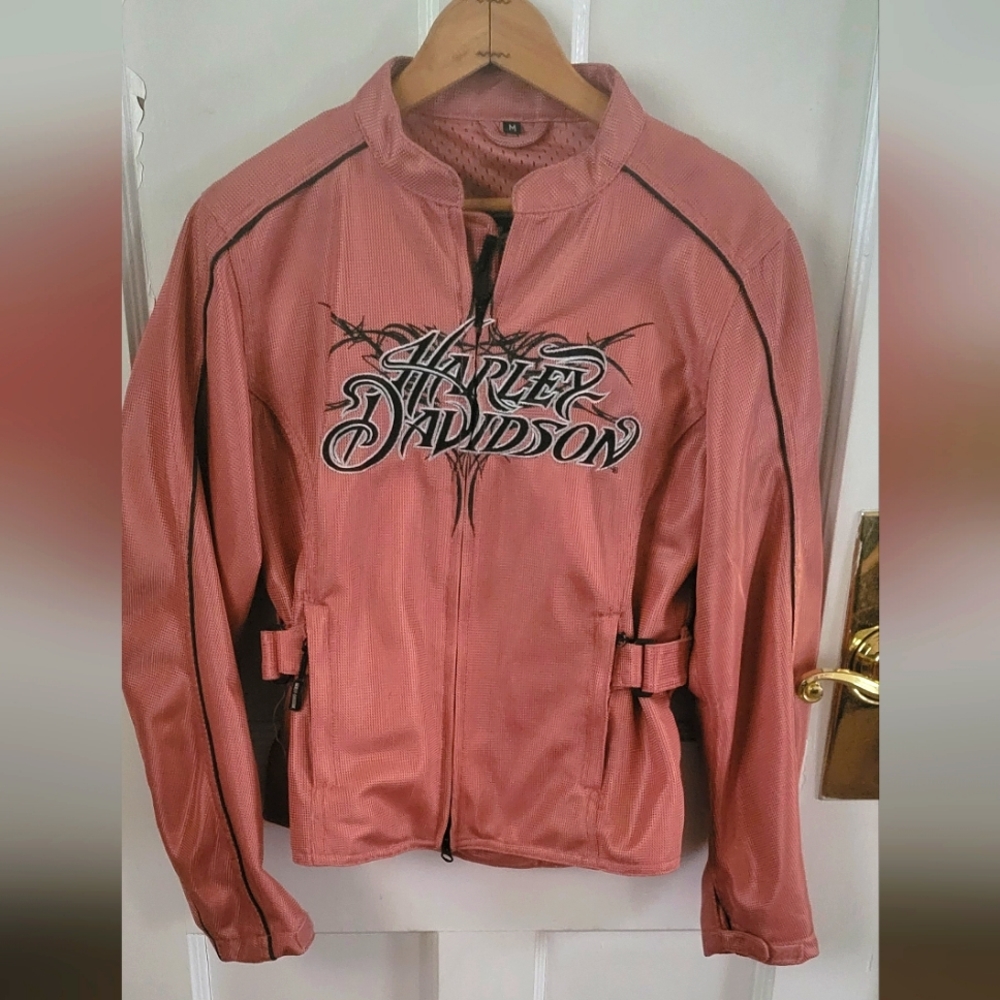 Medium Pink Harley Davidson Mesh Riding Jacket